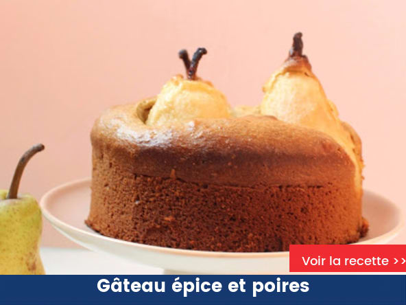 Gâteau épice et poires